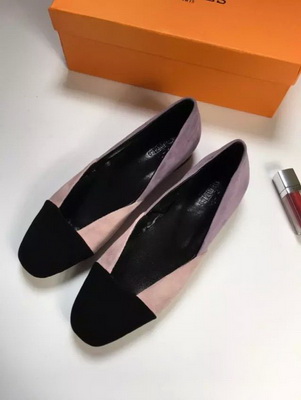 HERMES Shallow mouth flat shoes Women--009